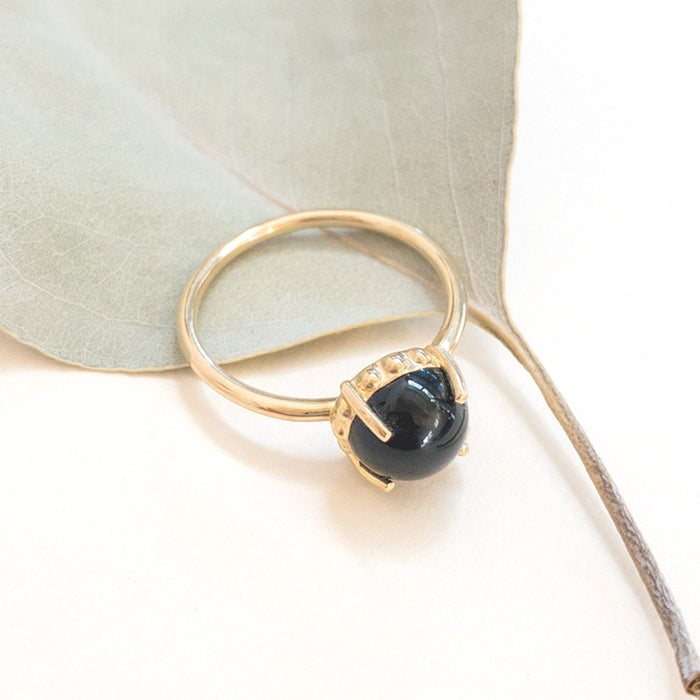 Midnight Flower Ring