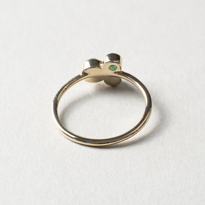 Three Dots Emerald Ring